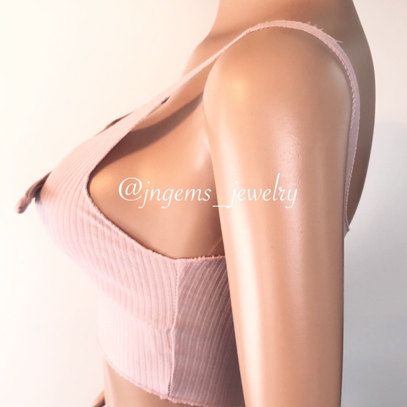 Sexy Color Spaghetti Strap Crop Top Women Back - Picture 5 of 6